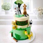 2 Story Animal Theme Cake
