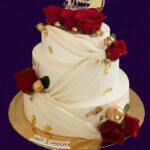 3 Story Wedding Theme Cake