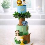 Four Story Jungle Theme Cake