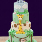 Four Tier Fondant Jungle Cake