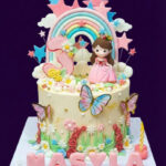 Rainbow Girls Theme Cake