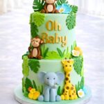 Two Story Jungle Theme Cake