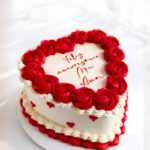 Heart Shape Anniversary Theme Cake (10 Portions)