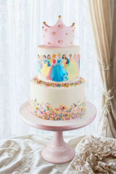 2 tier Disney princess cake_25 Portions_499 2 Tier Disney Princess Cake (25 Portions) - Image 1
