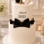 2 Tier Graduation Bow Cake (20 Portions)