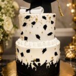 2 Tier Graduation Bow Cake (20 Portions)