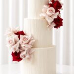 3 Tier Wedding Cake With Fresh Flowers (30 Portions)