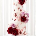 3 Tier Wedding Cake + Flowers (50 Portions)