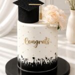 Graduation Cake With Flowers (20 portions)