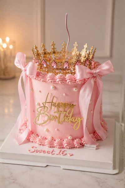 queen theme cake_15portion_250dhs Queen Theme Cake (15 Portions) - Image 1
