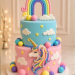 Rainbow Unicorn 2 Taira Cake (30 Portions)