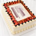 Rectangle Photo Cake + Fruits (40 Portions)