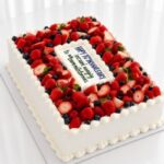 Rectangle Photo Cake + Fruits (50 Portions)